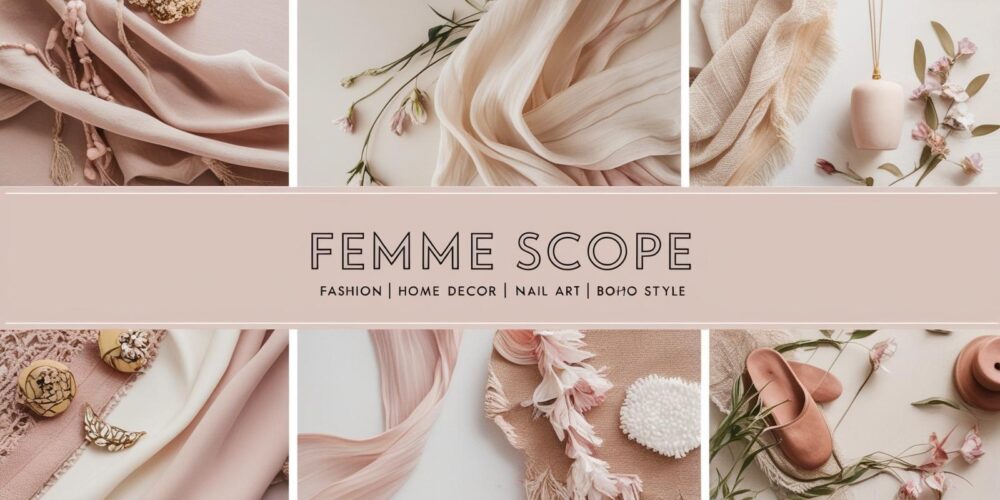 Femme Scope banner with tons pastel and flower details.